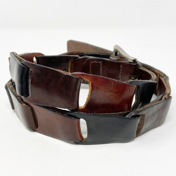 GUESS | Browns & Black Leather Belt - Picture 15 of 15
